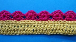 Кайма из вытянутых петель Урок 354