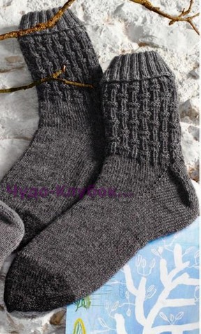 фото Мужские носки вязаные спицами 62